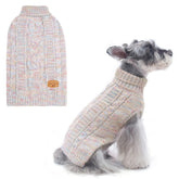 BEAUTYZOO Small Dog Sweater gradient beige close-up shows cozy warmth for chilly walks