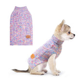 BEAUTYZOO small dog sweater back view highlights warm turtleneck for cold-weather walks