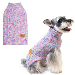 BEAUTYZOO small dog sweater with turtleneck-pullover for cozy outdoor warmth