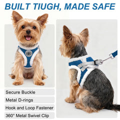 BEAUTYZOO Winter Plush Harness showcases warm comfort for chilly morning strolls.