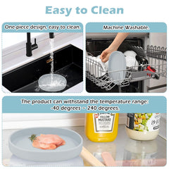 Bebeibon 10oz cat bowl gray emphasizes suitable portion size for small pets.