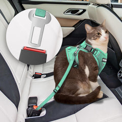 BECHTEL cat harness breathable air mesh keeps cat cool on walks.
