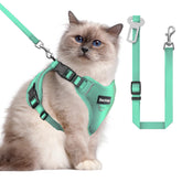 BECHTEL cat harness four-buckle adjustable system for secure outdoor fits.