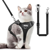 BECHTEL cat harness four-buckle adjustment for secure fit during walks