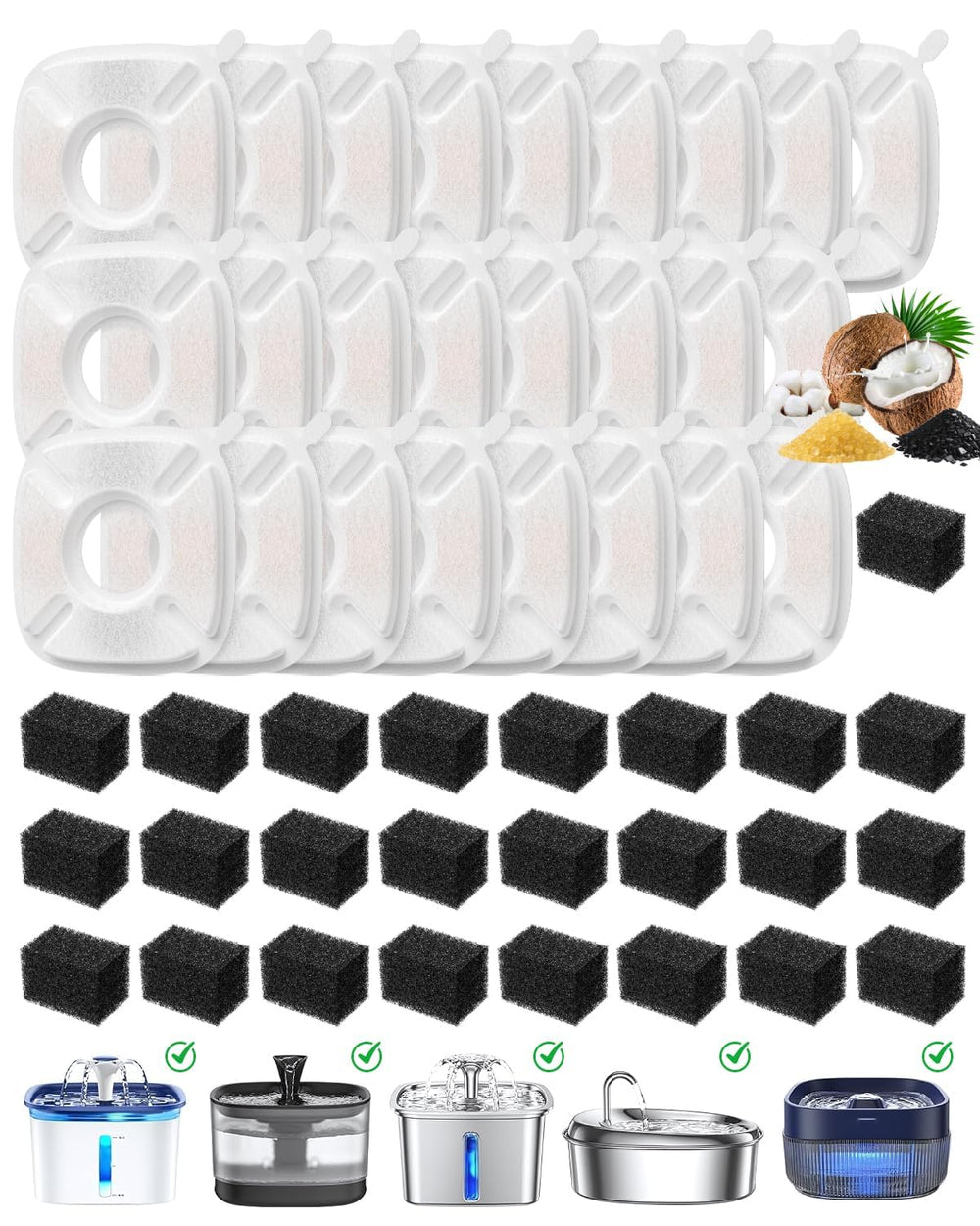 Beckacher 95oz Veken filters pack ready for quick replacement and a snug fit.