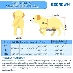 BECROWM dog wheelchair lightweight frame for easy handling