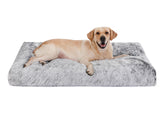Bedfolks Waterproof Crate Bed with fluffy faux fur surface for cozy naps.
