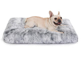 Bedfolks waterproof dog crate bed with plush faux fur for cozy naps