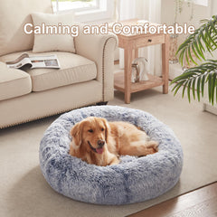 BedStill donut bed large-dog snug scene promotes relaxed rest