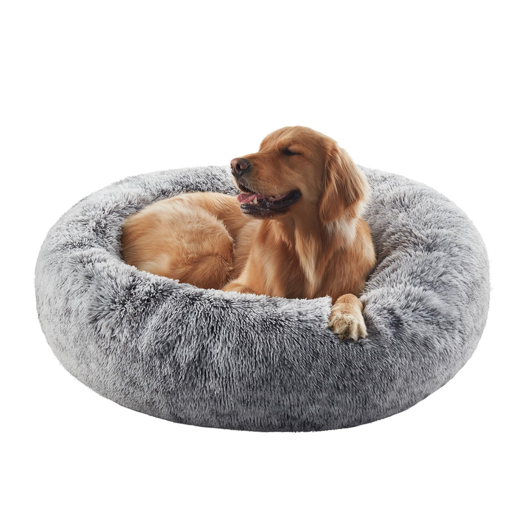 BedStill donut dog bed 36in raised sides provide secure comfort for anxious dogs