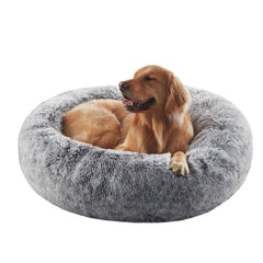 BedStill donut dog bed 36in raised sides provide secure comfort for anxious dogs