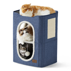 Bedsure 2 Story Cat House – cozy hideaway for restful naps and private play.