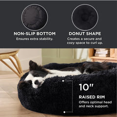 Bedsure anti-slip base keeps the round bed sturdy on slick floors for easy lounging.