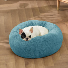 Bedsure calming donut bed non-slip base keeps bed in place