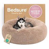 Bedsure calming donut bed top view highlights round shape for curling up