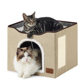 Bedsure large cat cave in brown offering a cozy hideaway for indoor cats