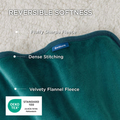 Bedsure cat blanket sherpa-fleece-lining adds extra warmth for cuddles.