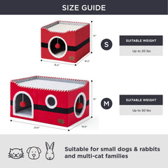 Bedsure cat cave dual entrances tunnel promotes exploration and easy access.