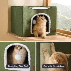 Bedsure foldable cat hideaway for easy storage and portable play everywhere.