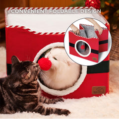 Bedsure cat hideaway scratch pad red, dedicated scratching spot