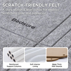 Bedsure cat tree multi-cat activity levels for engaging play.