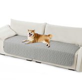 Bedsure couch cover top layer shows spill protection for family moments
