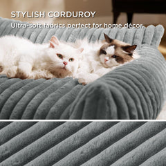 Bedsure cute cat couch anti-slip bottom ensures safe resting on slick floors
