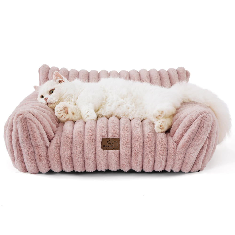 Bedsure Cute Cat Couch front view shows a supportive lounging spot for indoor cats.