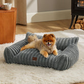 Bedsure Cute Cat Couch front view highlights plush faux fur warmth for pets.