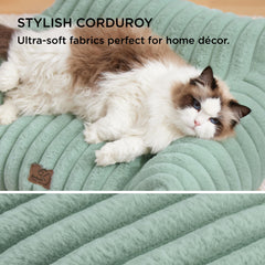 Bedsure Cute Cat Couch removable cover demonstrates easy machine-wash maintenance.