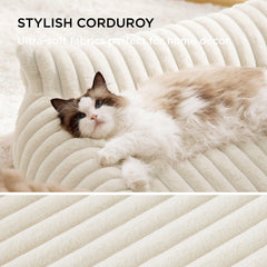 Bedsure cute dog couch removable cover close-up demonstrates easy machine-wash care.