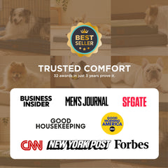 Bedsure dog bed orthopedic egg crate foam close-up highlights supportive design