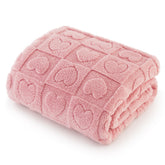 Bedsure dog blanket pink 40x50 on sofa provides plush warmth for cozy snuggles