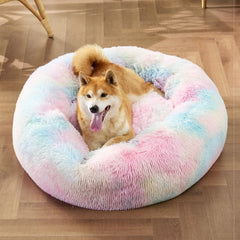 Bedsure donut bed machine-washable cover simplifies cleaning for busy households