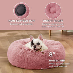 Bedsure donut bed raised edge support for head and neck comfort