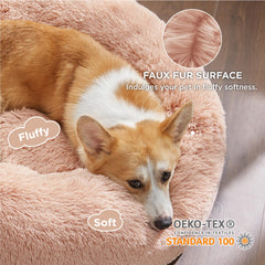 Bedsure Donut Bed anti-slip base keeps the pet bed in place during rest.