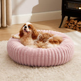 Bedsure Donut Dog Bed plush faux fur close-up for cozy lounging