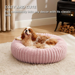 Bedsure Donut Dog Bed round design ideal for curling up