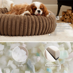 Bedsure Donut Medium Dog Bed removable cover demonstrates easy cleaning and quick refresh.