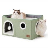 Bedsure extra-wide cat house top platform view for secure lounging