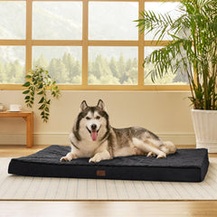Bedsure Giant Dog Bed shows the 54x44 foam base supporting jumbo dogs comfortably.