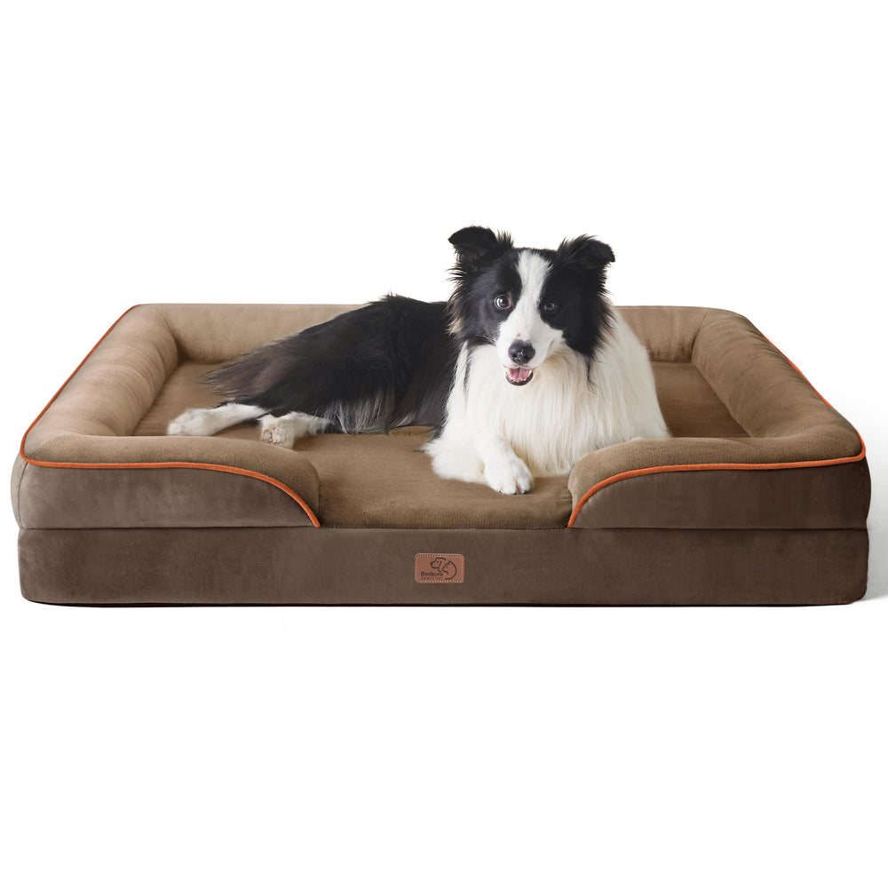 Bedsure L Plus orthopedic dog bed overview highlights spacious 38-inch resting space for large dogs