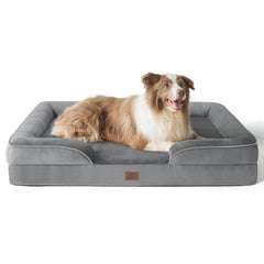 Bedsure L Plus orthopedic bed close-up shows supportive high-density foam