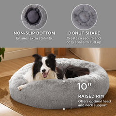 Bedsure large dog bed anti-slip base helps pets stay settled on slick floors