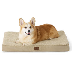 Bedsure large dog bed crate side view highlighting supportive padding for joints and comfort