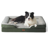 Bedsure orthopedic dog bed 35-inch forest green with targeted joint support for restful sleep.