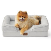 Bedsure orthopedic dog bed with high density foam supports joints for small dogs.