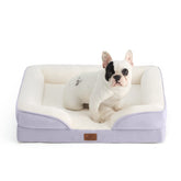 Bedsure orthopedic dog bed foam closeup shows supportive egg-crate design for joint comfort