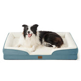 Bedsure orthopedic dog bed foam closeup showing supportive egg-crate core