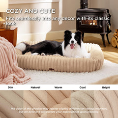 Bedsure orthopedic dog bed with foam support for restful lounging.
